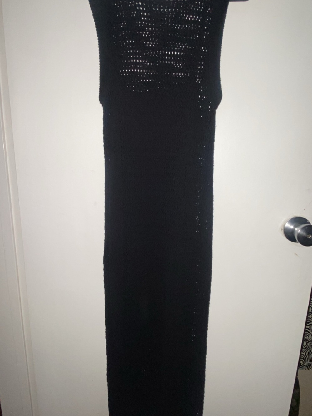 Express Black Crochet Maxi Dress